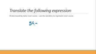 4-1 Translating English Phrases into Mathematical Expressions, Equations and Inequalities
