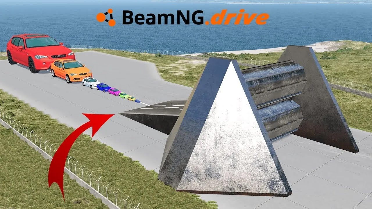 Giant Spinning Roller Takes on Cars in Crazy Challenge! | BeamNG.drive ...