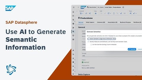 Use AI to Generate Semantic Information: SAP Datasphere