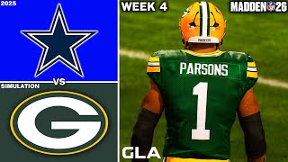 Packers vs. Cowboys | Week 4 Simulation | UPDATED ROSTER | Madden 26 PS5 Gameplay