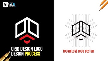How to Design a Grid-Based Logo in Adobe Illustrator | Logo Design Tutorial 2025