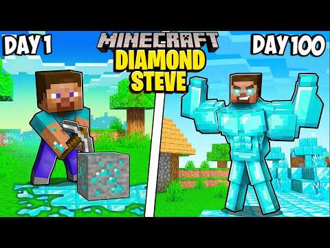 I Survived 100 Days as DIAMOND STEVE in Minecraft!