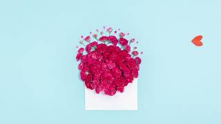 Envelope with love. Loop stop motion animation.