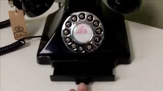 Retro Vintage Push Button Telephone GPO Carrington 1929S - Black, Red, Ivory, Chrome, ProTelX - Demo