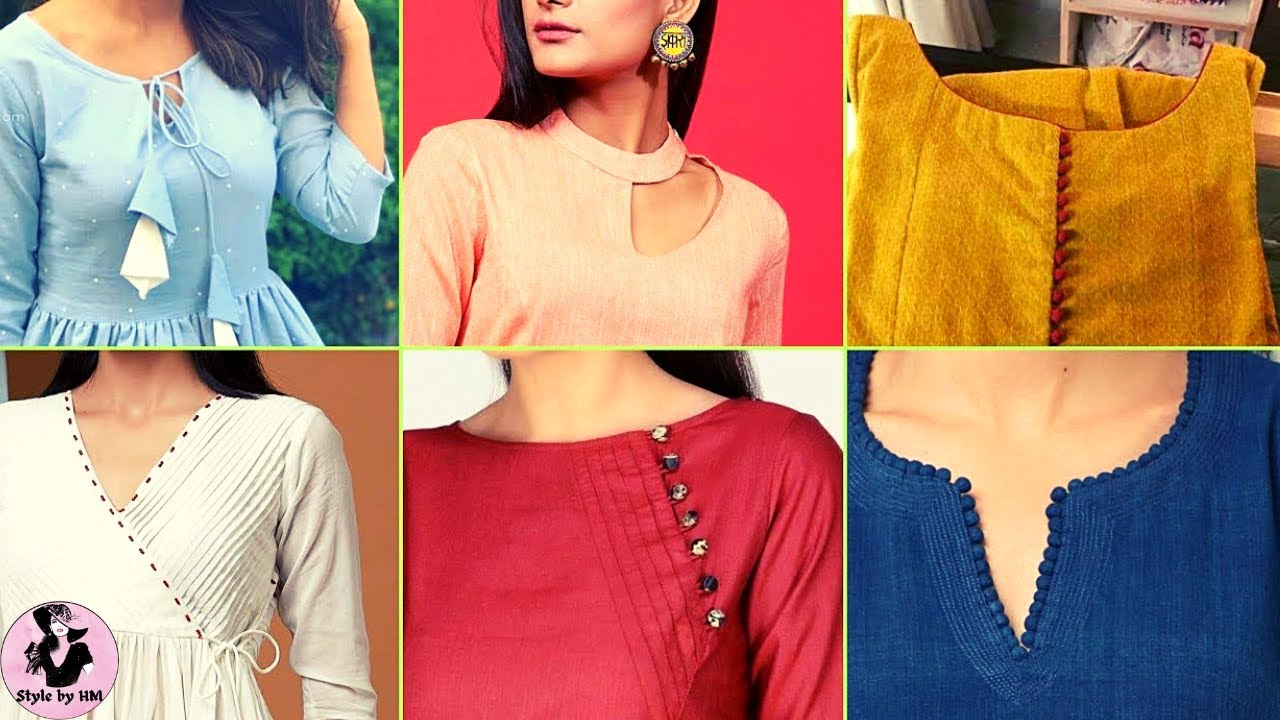 Neck designs to try with plain kurtis and suits