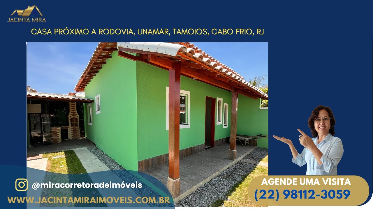 CASA PRÓXIMO A RODOVIA, COM 2 QUARTOS, UNAMAR, TAMOIOS, CABO FRIO, RJ