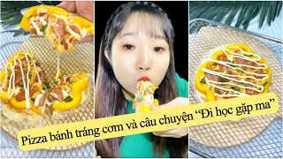 Nấu Ăn Kể Chuyện Ma | Pizza Bánh Tráng Cơm Và Câu Chuyện "Đi Học Gặp Ma" | Bếp Nhà Quỳnh screenshot 4