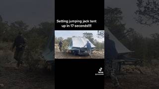 Fastest jumping jack tent set up! #jumpingjacktent #hunting #camping #country #shortsvideo #redneck