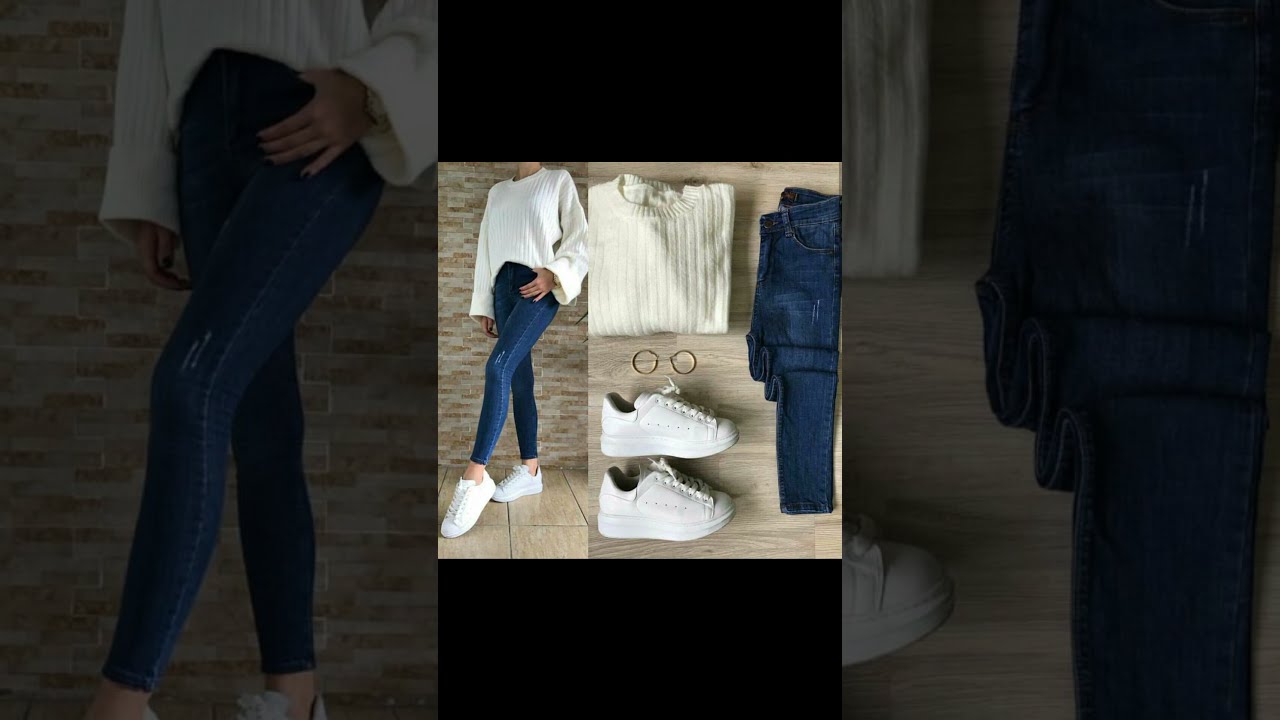 Korean Jeans And Tops Designs Idea For Girls 2021|College Wear Jeans t-shirt |