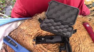 First look and clip swap of Tina's CobraTec Purple FS-3 double action OTF Knife.