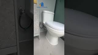 Prefabricated container toilet. Sturdy and durable steel structure. #portabletoilet