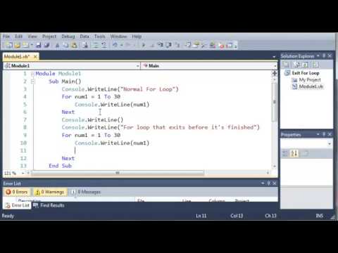 Visual Basic Tutorial   28   Exiting For Loop