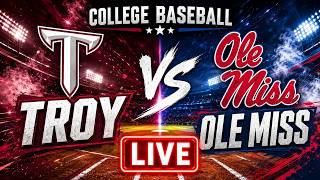 Troy vs Ole Miss LIVE | Men’s NCAA College Baseball | Full Game 2026