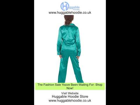 Girls #Teal #Silky #Satin Long #Pyjama Set - Huggablehoodie.co.uk #girlsclothing #fashion #clothing
