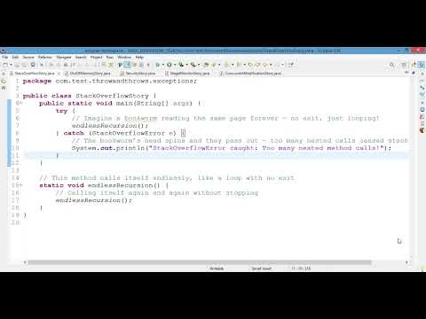🌀 StackOverflowError in Java | Bookworm Reading Forever 📚 | QA Story Style 🎥