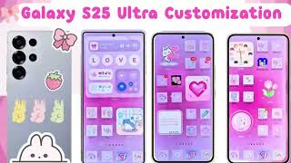 Galaxy S25 Ultra customization ✨ cute aesthetic icons 🎀, widgets, Good Lock tutorial✨💕 screenshot 5
