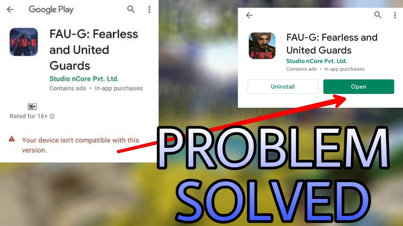 faug game your device isn't compatible install problem solve | fau g game install nehi ho rahahai