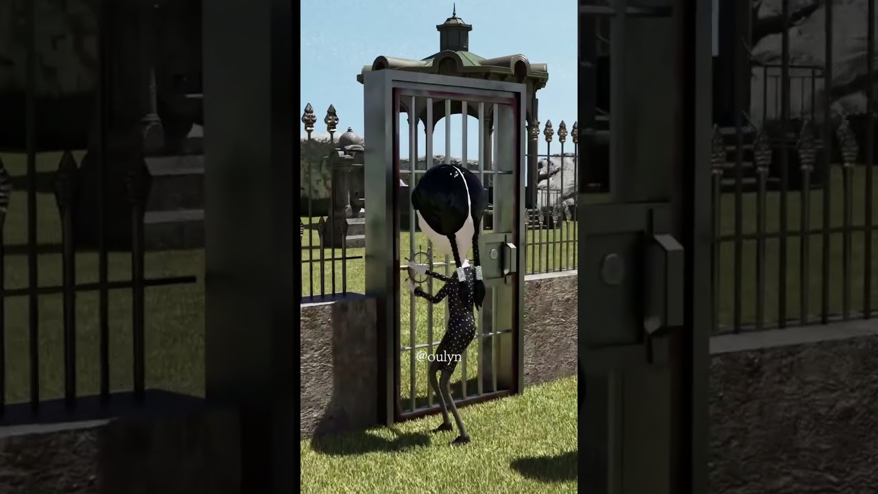 Wednesday & Pugsley open the door - Jisoo Flower Dance