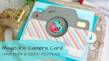 Magic Iris Camera with Underwater Scene | Copic Coloring | Lawn Fawn