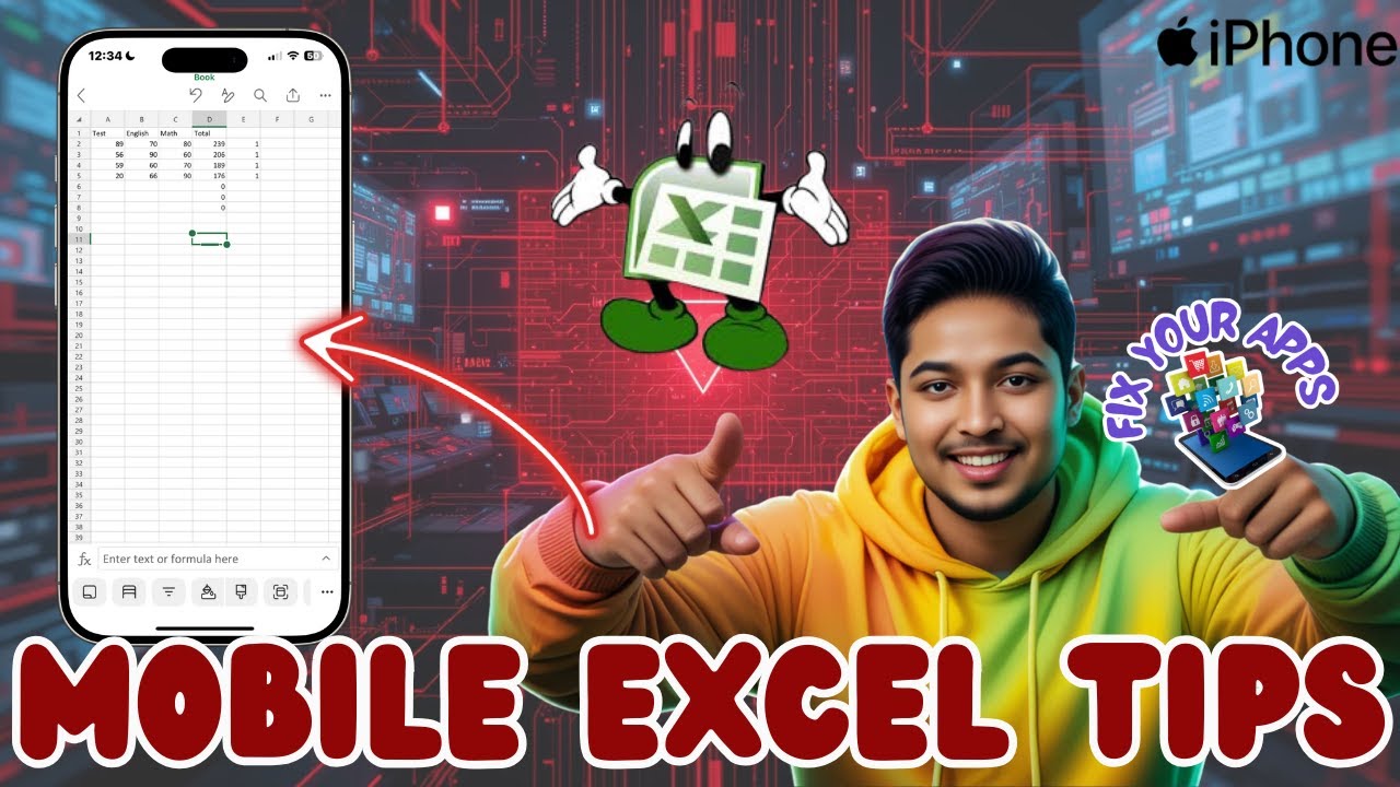 How To Fill Data In Excel Sheet In Mobile Phone - Simple Steps - YouTube