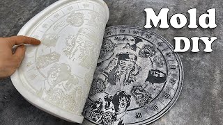 How to DIY a large silicone mold inspired by Harry Potter. Casting silicone and plaster
