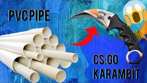 MAKING CS:GO KARAMBIT OUT OF PVC PIPE!! WITH FREE TEMPLATE!!