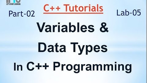 C++ Tutorial in Urdu - Variables and Datatypes Part - 2