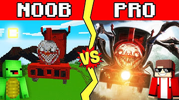 CHOO CHOO CHARLES Build Battle In Minecraft - NOOB VS PRO CHALLENGE - Maizen Mizen Mazien Parody