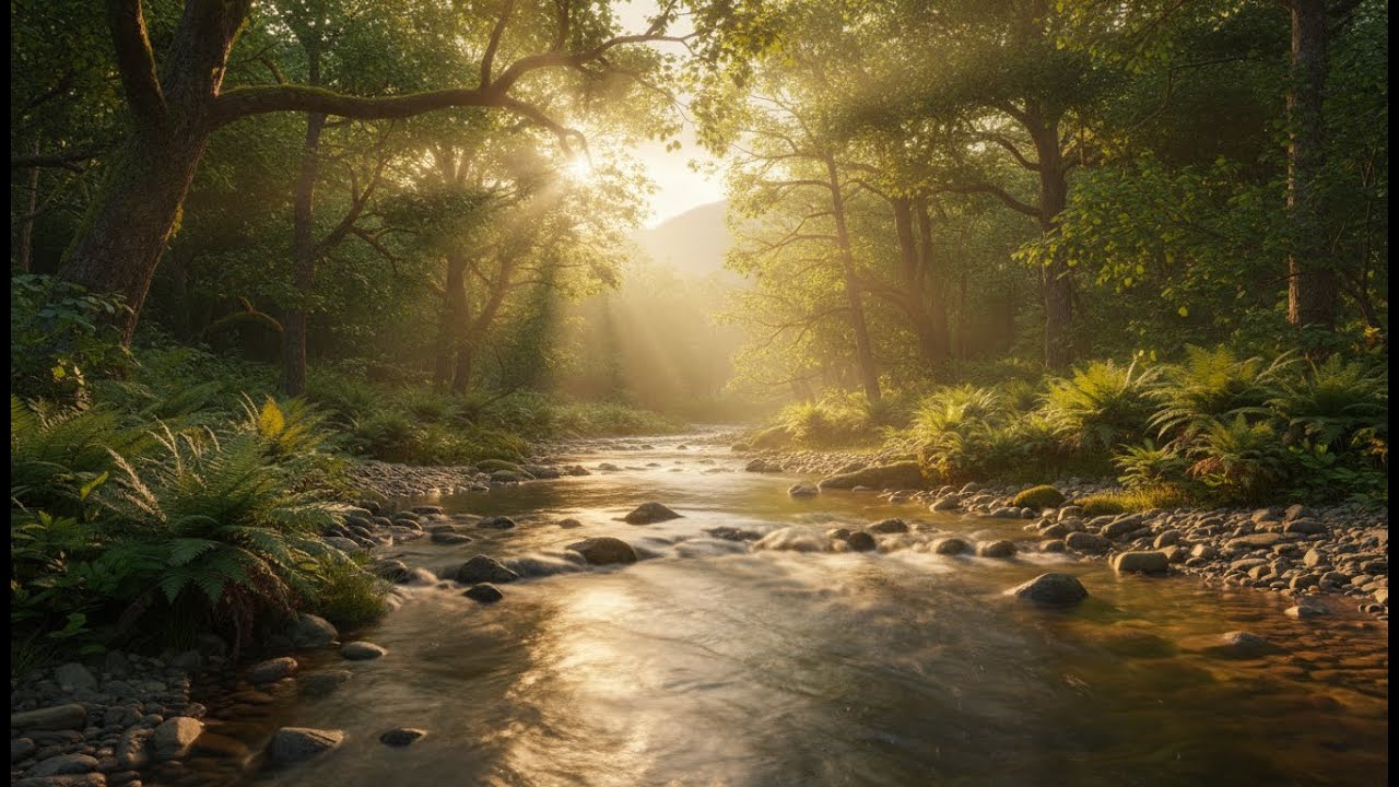 Tranquil Comfort – Forest Water Sounds in Quiet Evergreen Woods for Mental Clarity 🌱🌧️