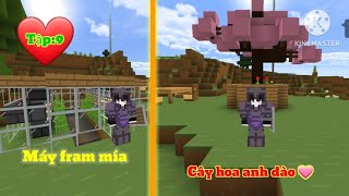 SINH TỒN |MINECRAFT PE 1.20 TRAILER|TẬP:9|XÂY MÁY FRAM MÍA VÀ XÂY CÂY HOA ANH ĐÀO💥