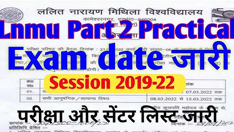 Lnmu part 2 Practical exam and center list