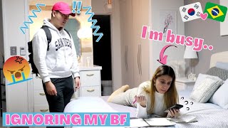 Ignoring My Korean Boyfriend When He Arrives At Home Cute Reaction