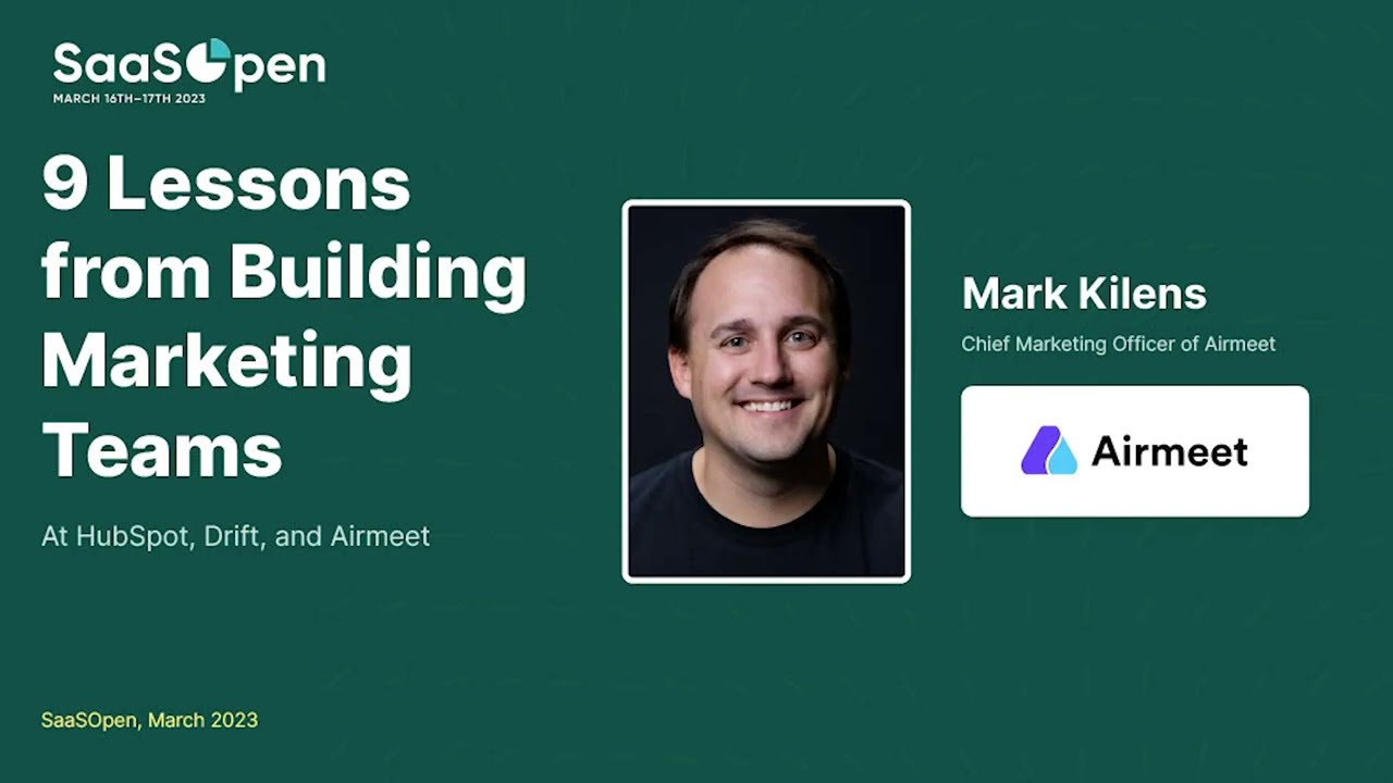 Mark Kilens, CMO of Airmeet, speaking on stage