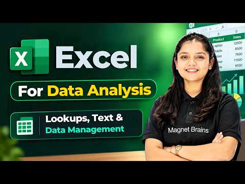 Excel - Lookup, Text and Data Management | Lecture - 3 | Data Analytics
