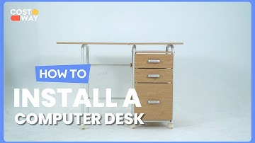 How to Install the Home Office Folding Computer Laptop Desk Wheeled | CB10359 #costway #howto