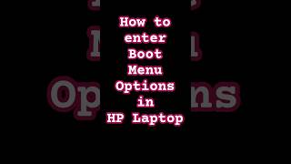 How to Enter Boot menu on HP Desktop or Laptop  #bootmenu #HPlaptop #HPdesktop