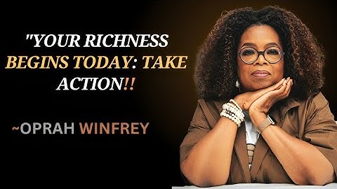 OPRAH WINFREY |"Stop Waiting and Start Creating Your Richness"| MOTIVATIONAL SPEECH
