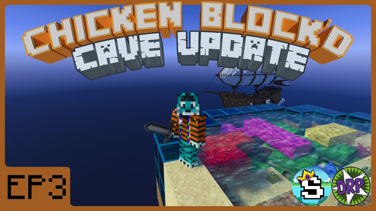 Chicken Block'd - Cave Update - EP3 - New Islands!  - Minecraft Bedrock Marketplace Map