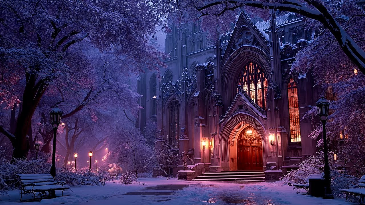 You're in Enchanted Winter Castle | Snowfall Victorian Ambience | Dark Academia for Moody Moment