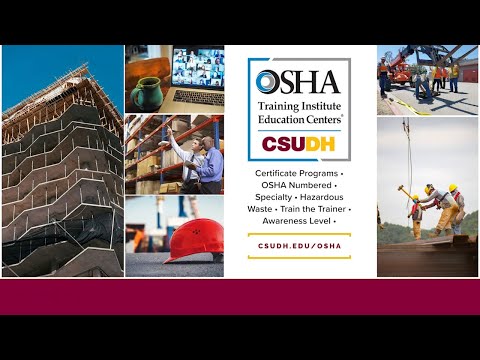 OSHA Training Information Education Center at CSUDH Webinar