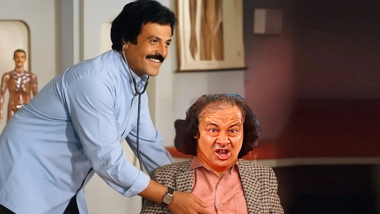 خروج سمير غانم عن النص وهو بيكشف على محمد نجم علي المسرح هتموت من الضحك 😂😂 المخرج مش عايز كده 🤣🤣