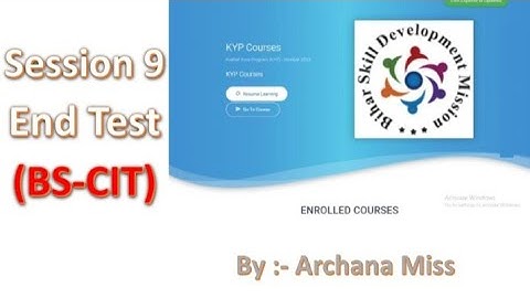 session 9 end test।। # 5 BS-CIT END TEST 👍🔥kyp session 9 ka end test।।