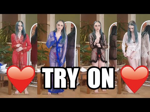 Transparent robes try on | Nighty robes review