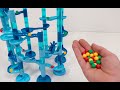 Beautiful Blue Marble Run Race | Bring More Fun with Marble Run Rolling Balls