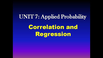 Unit 7: Applied Probability. correlation and regression// TANCET//GATE//TNEB