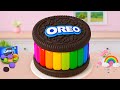 Miniature Rainbow Cake Recipe 🌈 How To Make Tasty Miniature OREO Chocolate Cake 🍪 Yummy Teeny