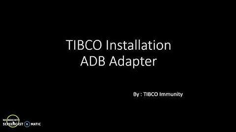 TIBCO BW: Installation of  ADB Adapter