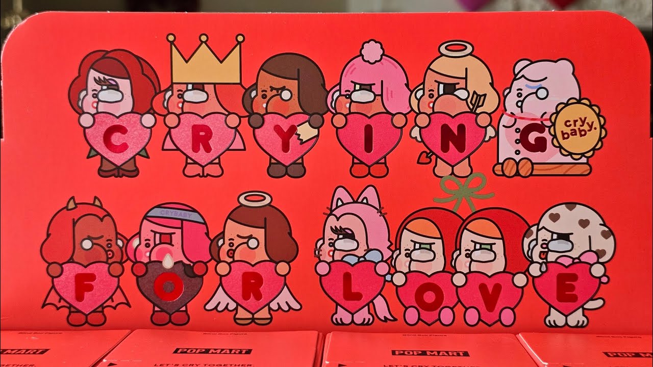 ❤️ Pop Mart Crybaby: Crying For Love blind box case unboxing!