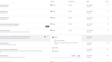 How to publish a draft video in youtube studio beta