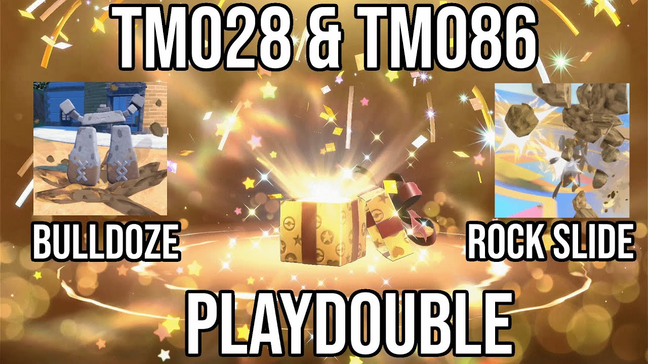 PLAYD0UBLE | Serial Code Event | TM028 Bulldoze & TM086 Rock Slide | Pokemon Scarlet & Violet | SV |